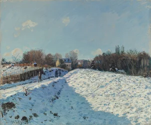 Louveciennes i snø, snøeffekt i Louveciennes, 1874