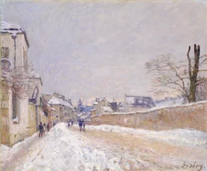Rue Eugène Moussoir i Moret: Vinter