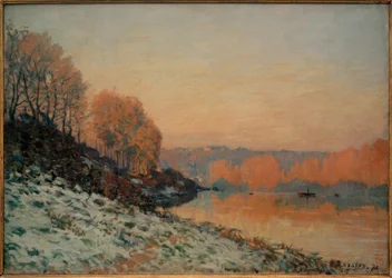 Snø i Port-Marly, hvit frost