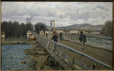 The Argenteuil Footbridge - olje på lerret