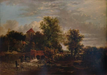 Sluseporten ved elven Western, c1832