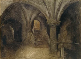 Mont St Michel, The Crypt of the Aquilon, c1876