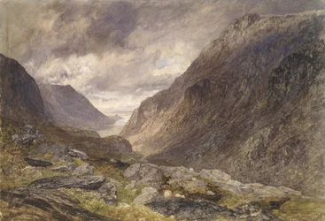 Pass of Llanberis, ca. 1853 (akvarell på papir)