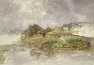 Sonning Bridge, ca. 1882 (akvarell på papir)