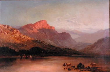 Kveld i Trossachs (olje på lerret)