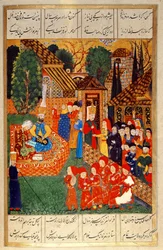 En janitsjaroffiser som rekrutterer devsirme for Sultan Suleyman I (1495-1566), fra 