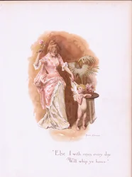 Jeg med roser hver dag, vil piske dere derfra., fra Noen gamle kjærlighetssanger utgitt av Hildesheimer & Faulkner, 1892