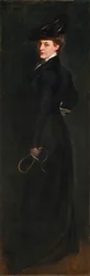 Anita Klar for en tur, ca. 1896.