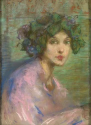 Bacchante (pastell på papir)