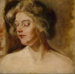 Blonde studiomodell, sent på 1800-tallet - begynnelsen av 1900-tallet.