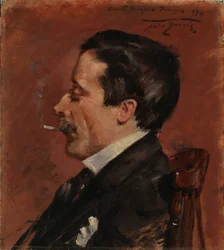 Mann med sigarett, 1896.
