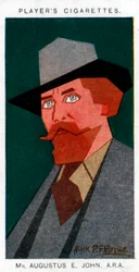Augustus John , britisk maler, 1926.