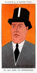 Frederick Edwin Smith, 1st Earl of Birkenhead, Lord Chancellor, 1926.