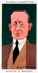 Guglielmo Marconi , italiensk oppfinner, 1926.