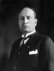 Benito Mussolini (s/hvitt bilde)