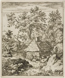Landskap med en møllestein