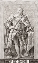 George III (1738-1820) fra "Illustrasjoner av engelsk og skotsk historie" bind II