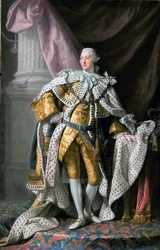 ""Portrett av kong George III (1738–1820) konge av England i kroningskjole"" Maleri av Allan Ramsay (1713–1784) rundt 1770 Art Gallery of South Australia Adelaide Australia
