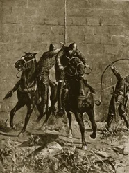 Stephen redder prins Henry av Skottland ved Ludlow, illustrasjon fra 