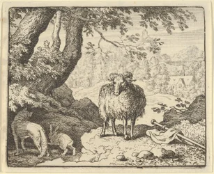 Renard overbeviser kaninen om å gå inn i hulen hans og dreper ham, 1650-75.