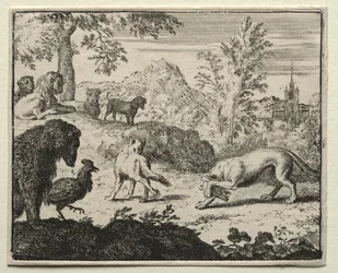 Reynard the Fox: Kampen mellom Reynard og ulven.