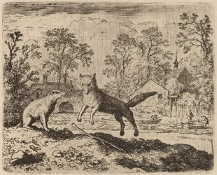 Grevlingen pålegger Reynard en bot, sannsynligvis ca. 16451656.
