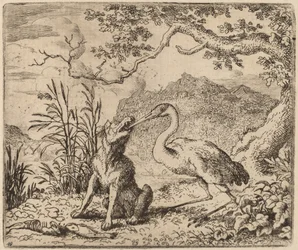 Ulven og tranen, sannsynligvis ca. 16451656.