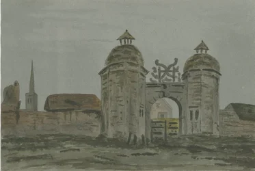 Hamstall Ridware Hall - Porters" Lodge: akvarellmaling, og [1824-1882]