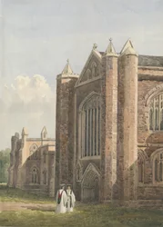 Lichfield Cathedral - North West View: vannfargemaleri, nd [27. august 1842]