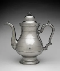 Tekanne, ca. 1829–1842 (britannia metal)