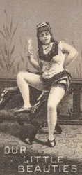 Fra Actresses-serien N57 som promoterer Our Little Beauties Cigarettes for Allen & Ginte..., 1890.