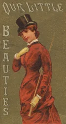 Fra Girls and Children-serien N58 som promoterer Our Little Beauties Cigarettes for Alle..., 1887.