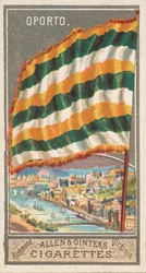 Porto, fra City Flags-serien N6 for Allen & Ginter Cigarettes Brands, 1887.