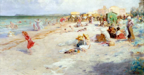 En travel strand om sommeren