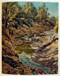 Illustrasjon av Dinet fra «Mirages» Scener fra arabisk liv. 1906. Mirages, Scenes De La Vie Arab ble illustrert av Etienne Dinet med kommentarer av Silman Ben Ibrahim Bamer. Nasreddine Dinet ble født som Alphonse-Etienne Dinet; (1861-1929) var fransk