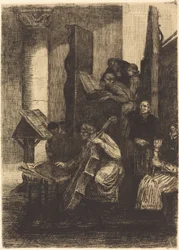 Kor i en spansk kirke Koret til en spansk kirke, 1860.