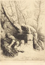 Døden og vedhoggeren, 4. plate La mort et le bucheron.