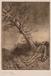 En vagabonds død, ca. 1875.