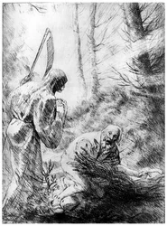 Død av en Woodhewer, c1860-1910 1924.