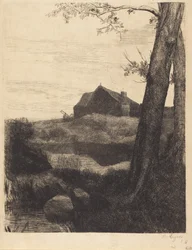 Gård med stort tre (La ferme au grand arbre)