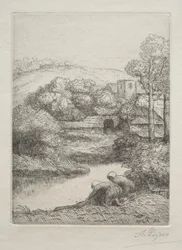 Vaskeplassen, kalt The Washerwomen (Le Lavoir, Dite "Les Laveuses")