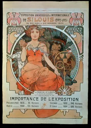 Plakat for den universelle og internasjonale utstillingen ...