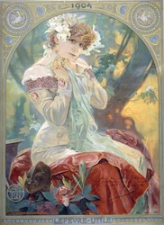 Sarah Bernhardt i rollen som prinsesse Lointaine, 1904