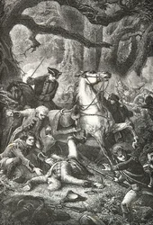 General Edward Braddocks død i slaget ved Monongahela