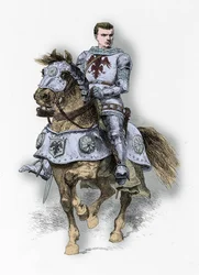 Portrett av konstabel Bertrand Du Guesclin (gravering)