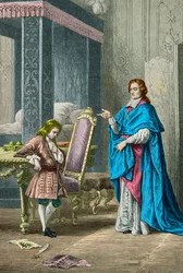 Hertugen av Burgund og hans lærer Fenelon (gravering)