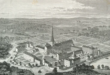 Utsikt over Port Royal Abbey (gravering)