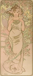 Den animerte kvinnen i blomst