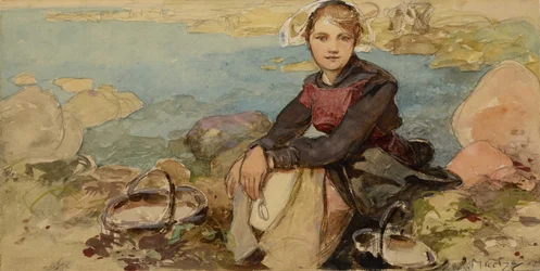 På kysten, ca. 1900.