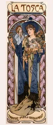 Plakat for Tosca med Sarah Bernhardt, 1899